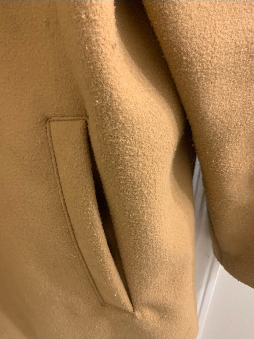 Old Navy Women's Camel Tan Peacoat - Picture 4 of 5